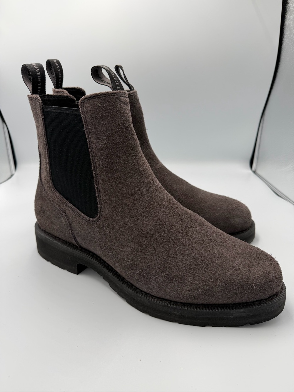 Tecovas The Rugged Chelsea Men Sz 11 EE Roughout Grey Suede WP